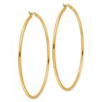 14k Polished 2x65mm Polished Hoop Earrings