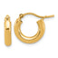14k Polished 3mm Polished Hoop Earrings