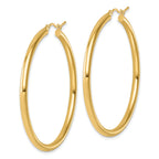14k Polished 3mm Polished Hoop Earrings