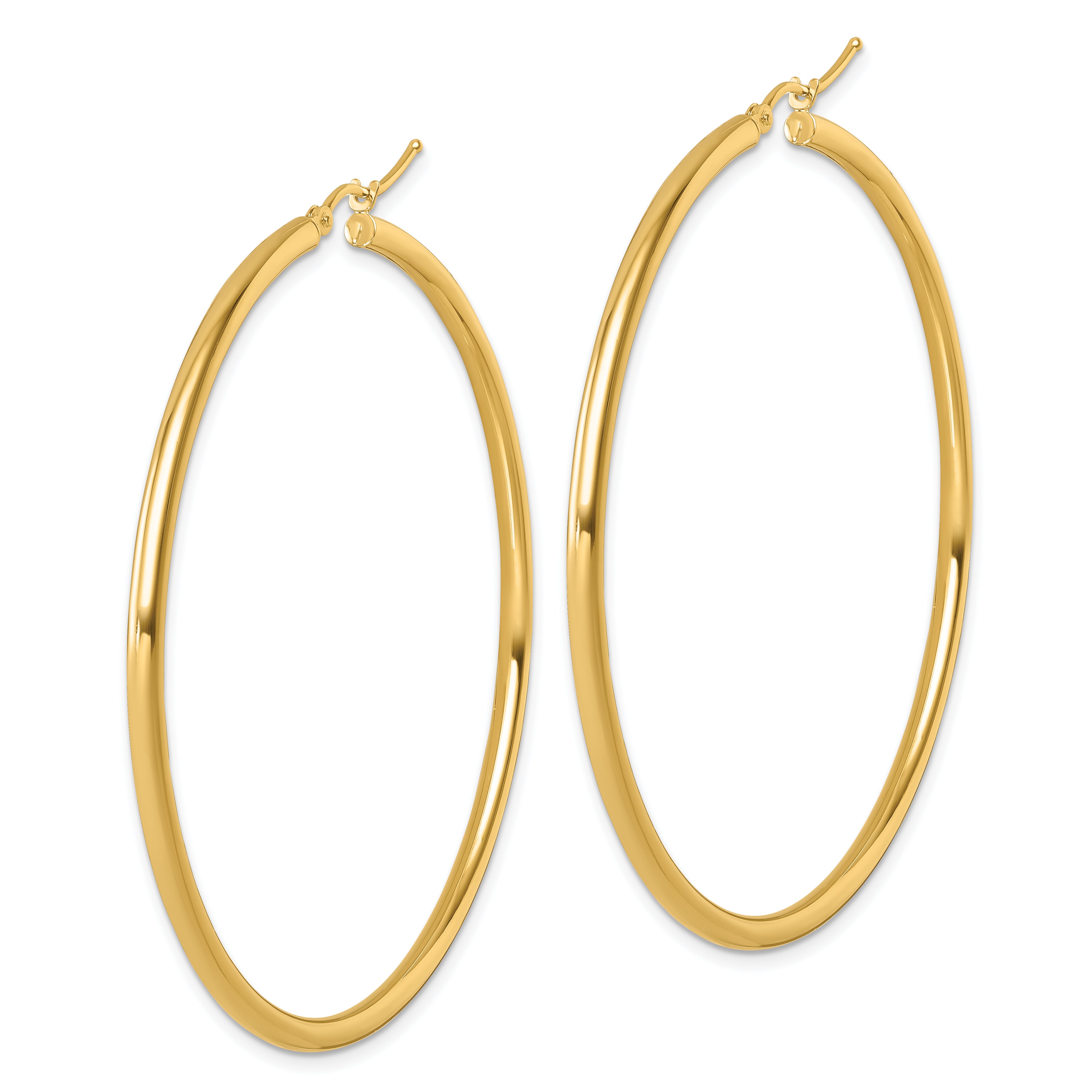 14k Polished 2.5mm Polished Hoop Earrings