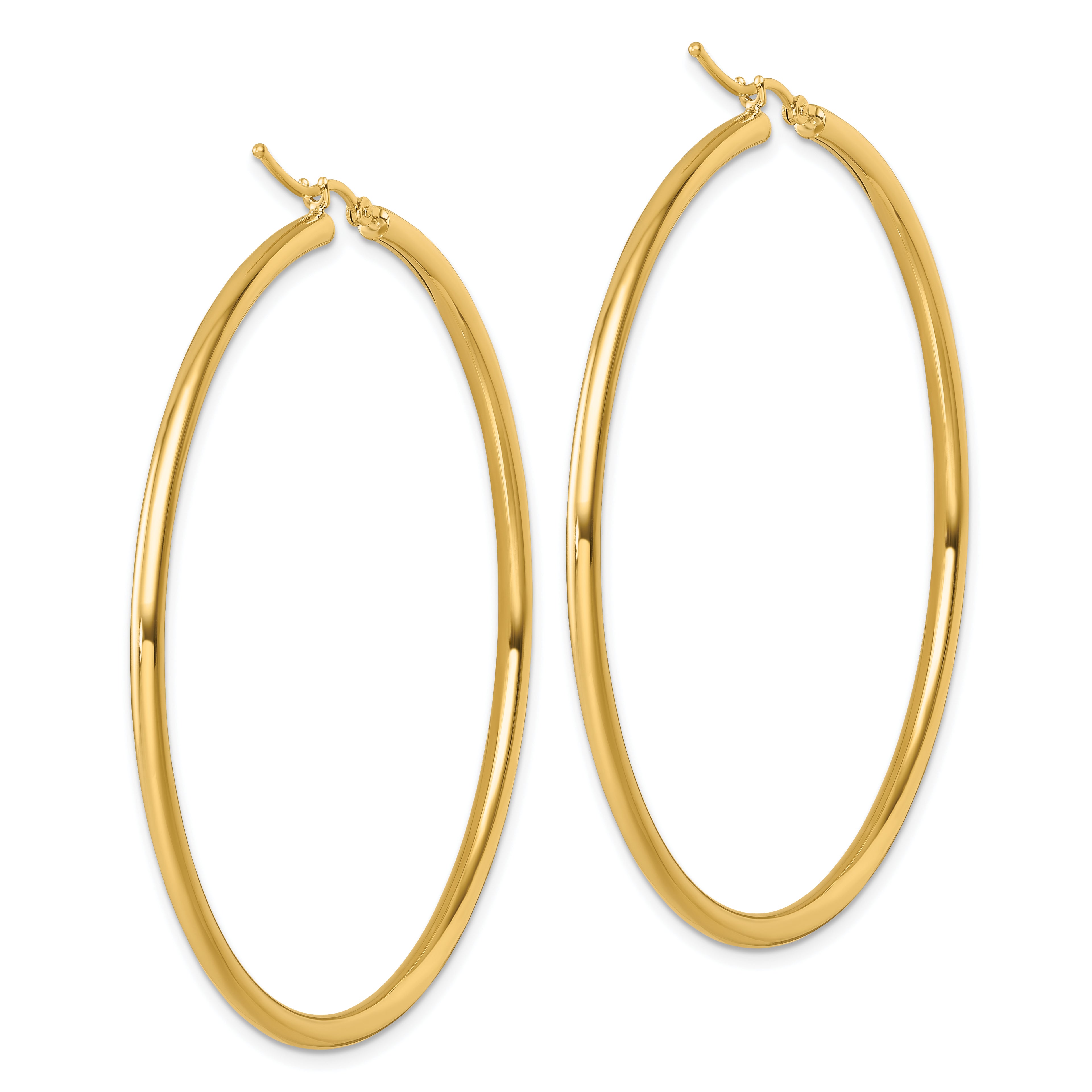 14k Polished 2.5mm Polished Hoop Earrings