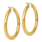 14k Polished 4mm Polished Hoop Earrings