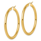 14k Polished 4mm Polished Hoop Earrings