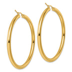 14k Polished 4mm Polished Hoop Earrings