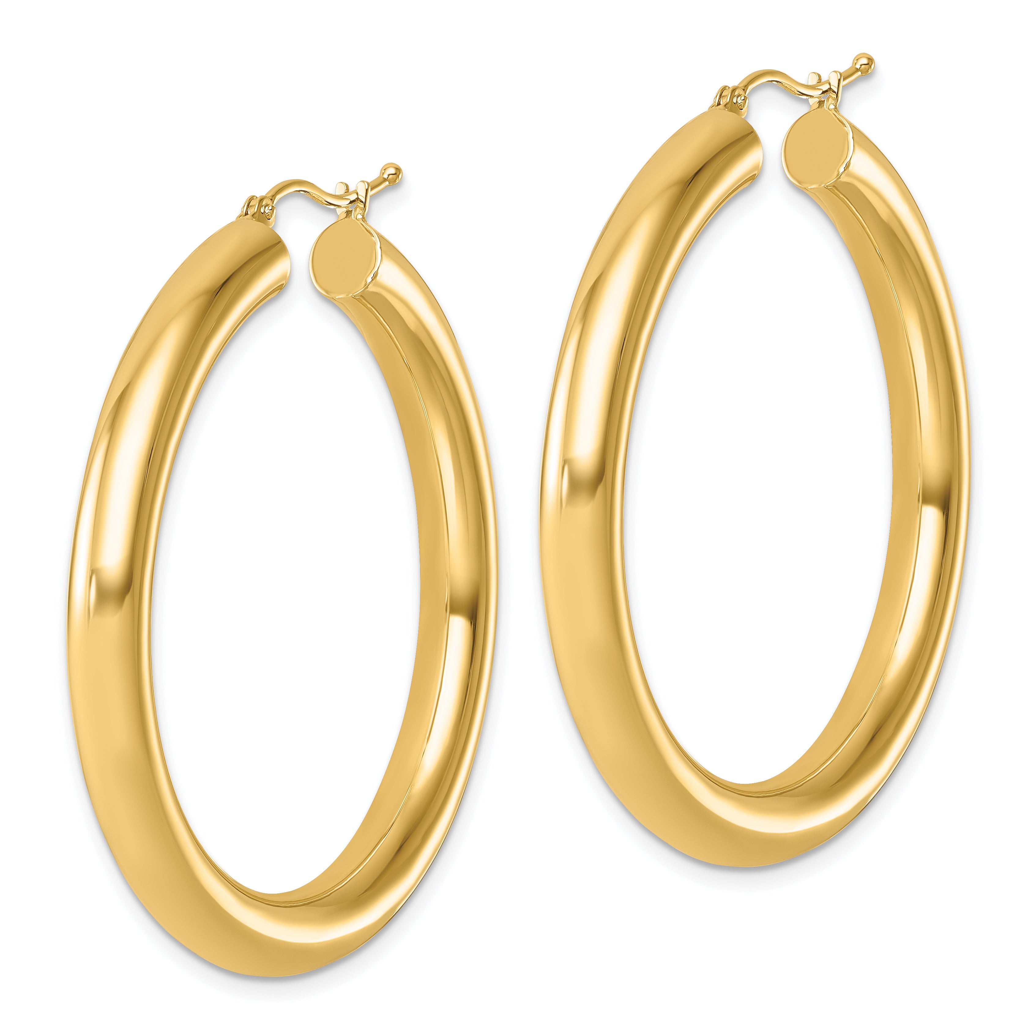 14k Polished 5mm Polished Hoop Earrings