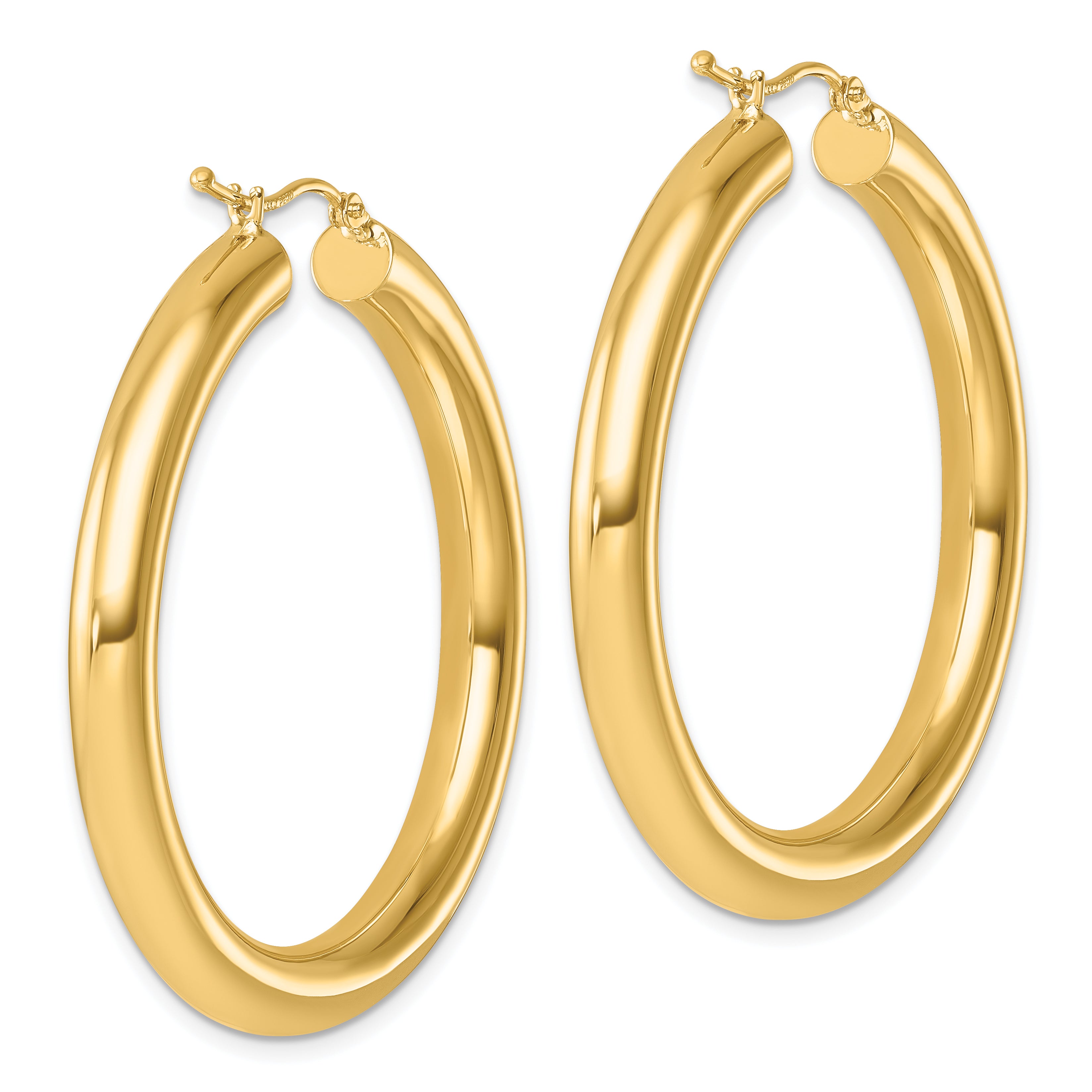 14k Polished 5mm Polished Hoop Earrings
