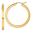 14k 3mm Polished Square Hoop Earrings