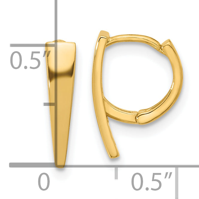 14K Polished Hinged Hoop Earrings
