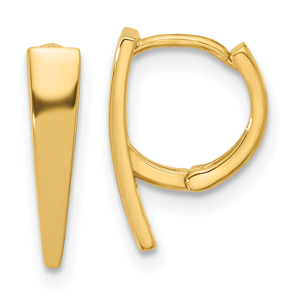 14K Polished Hinged Hoop Earrings Main image