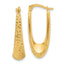 14K Polished and Diamond-cut Hoop Earrings