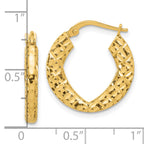 14k Polished and D/C Hoop Earrings