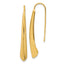 14K Polished Drop Bar Threader Earrings