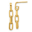 14K Polished Link Dangle Post Earrings