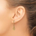 14k Polished Teardrop Dangle Post Earrings