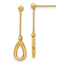 14k Polished Teardrop Dangle Post Earrings