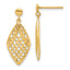 14k Polished D/C Post Dangle Earrings