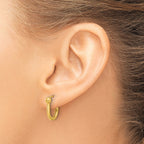 14K Polished Hinged Hoop Earrings