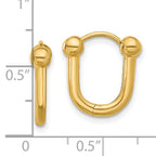 14K Polished Hinged Hoop Earrings