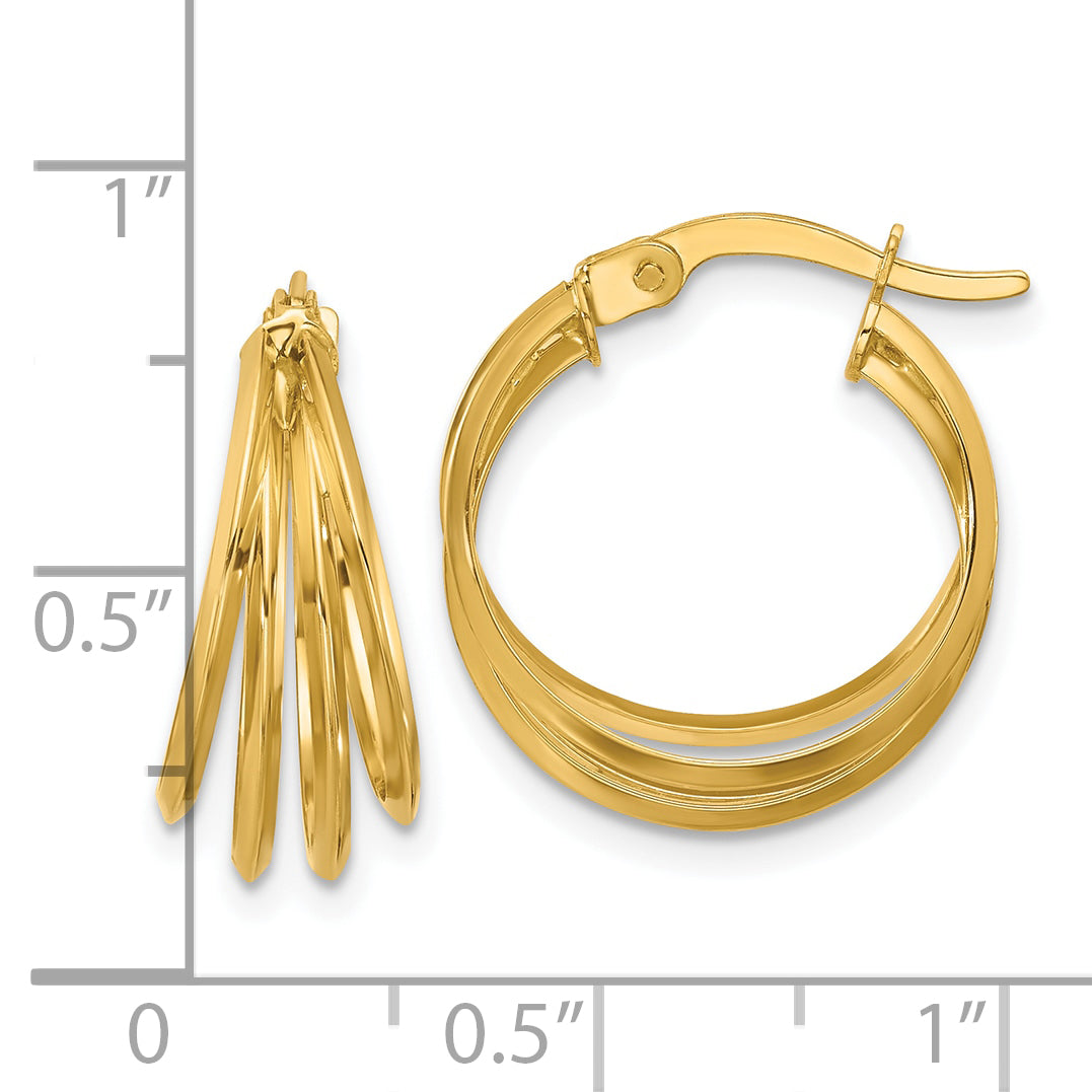 14K Polished Hoop Earrings
