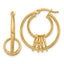 14K Polished Fancy Hoop Earrings
