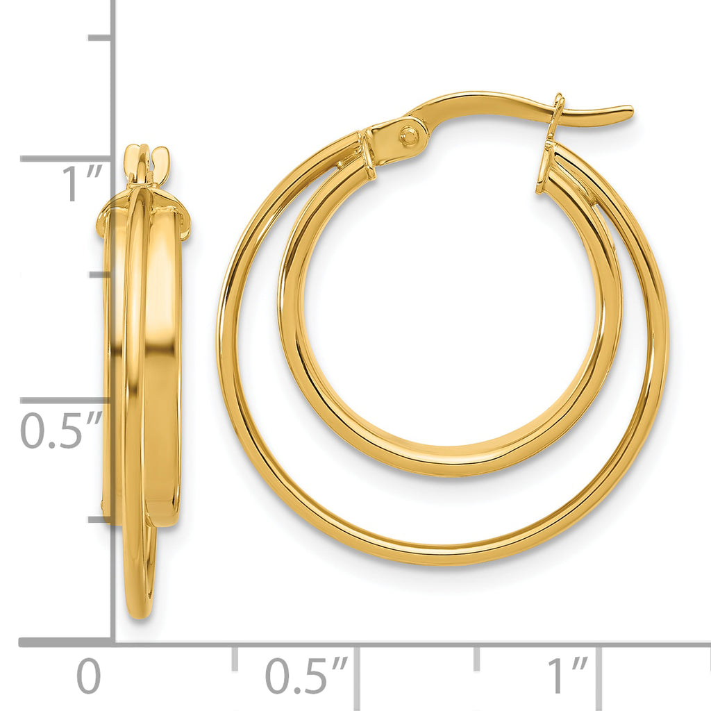 14K Polished Hoop Earrings