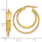 14K Polished Hoop Earrings