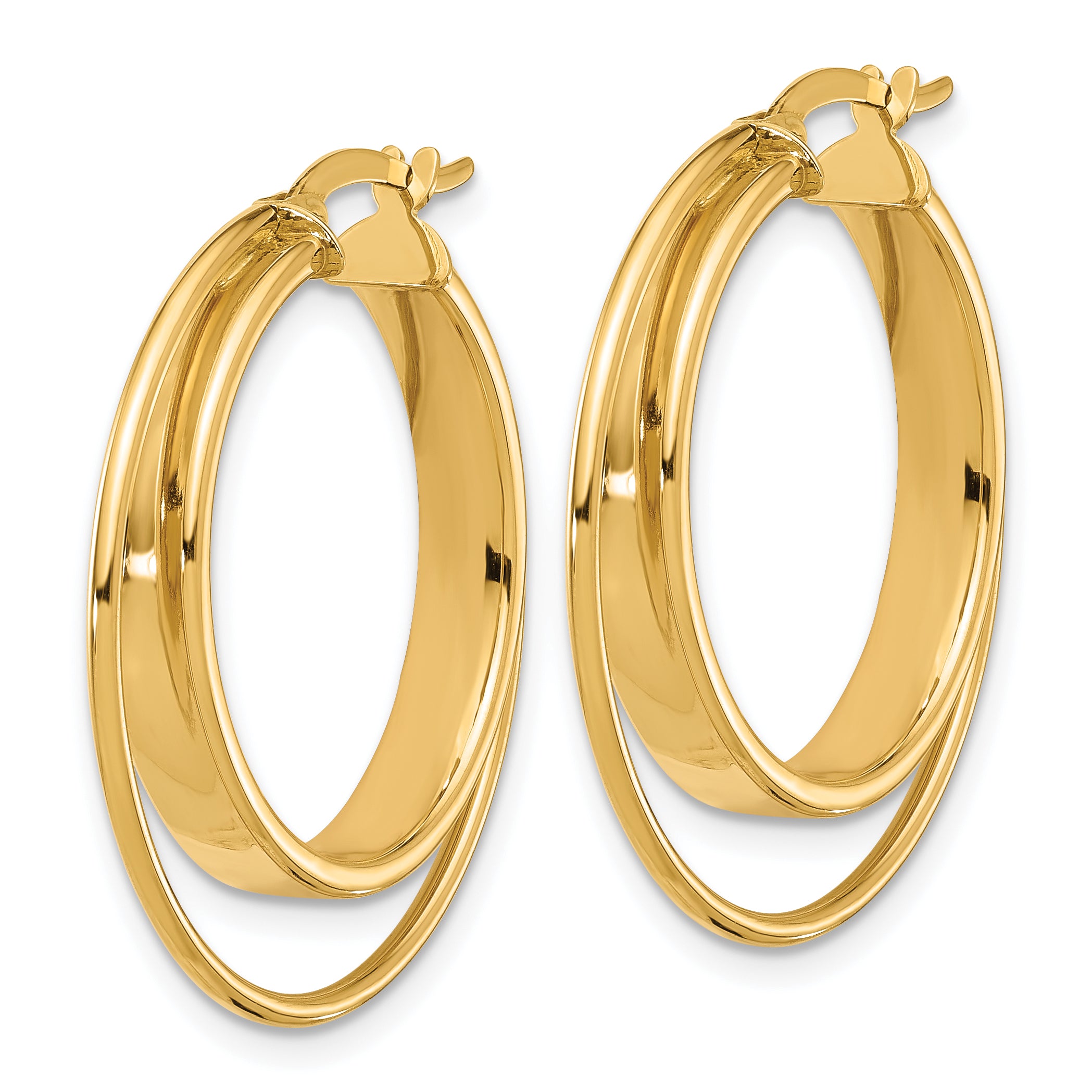 14K Polished Hoop Earrings Secondary image