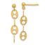 14K Polished and Textured Fancy Link Dangle Earrings