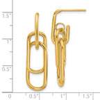 14K Polished Post Dangle Earrings