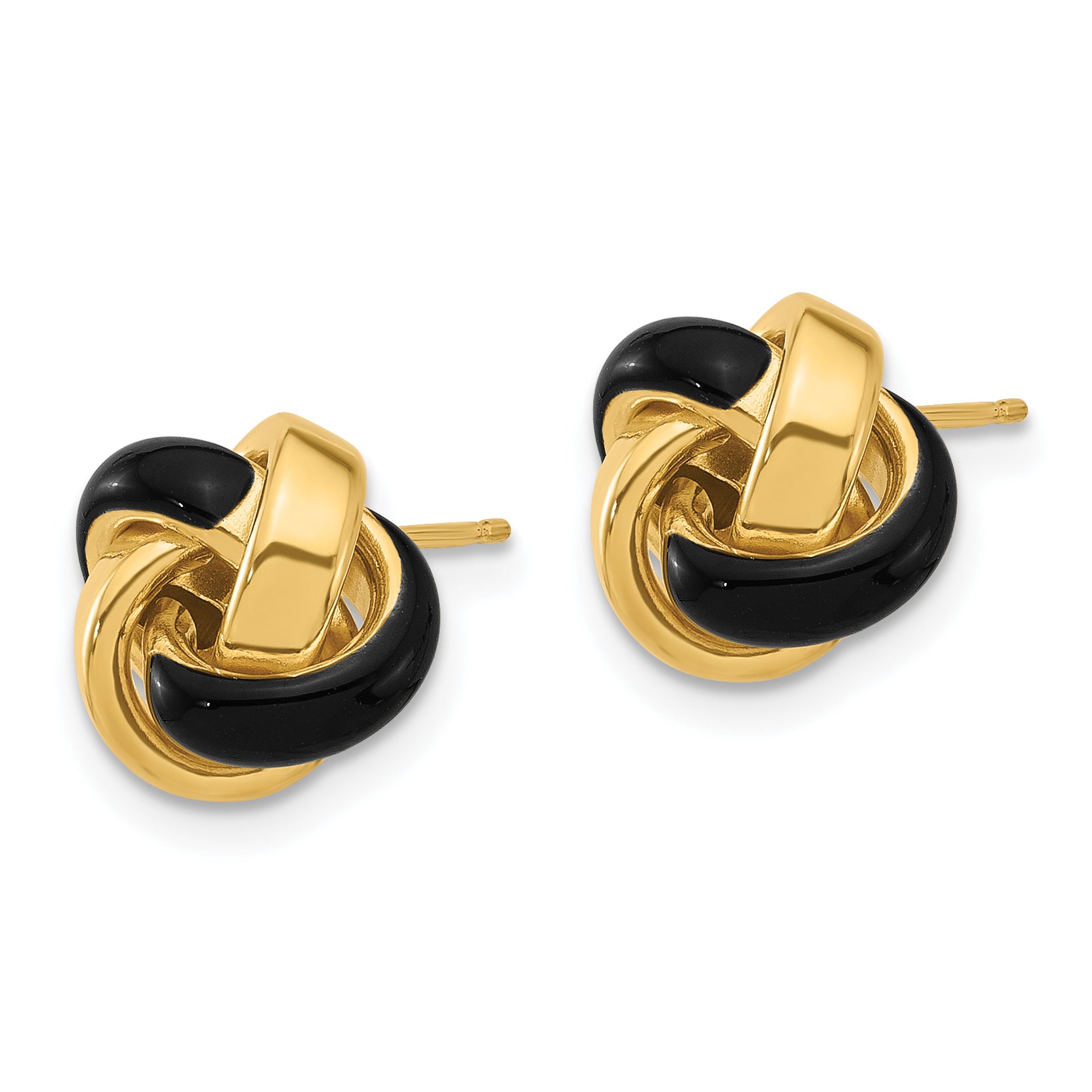 14K with Enamel Polished Love Knot Post Earrings Secondary image
