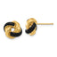 14K with Enamel Polished Love Knot Post Earrings