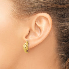 14k Polished Twisted Post Earrings