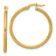14k Polished and Textured Twisted Tube Hoop Earrings