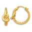 14K Polished Hollow Knot Round Hoop Earrings