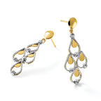 Tt Stud Dangle Chandelier Earrings in 14K Two-Tone Gold, 14.9mm - Sophia Jewelers
