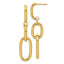 14K Polished Oval Link Dangle Post Earrings