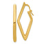14K Polished Hollow Diamond Shape Hoop Earrings