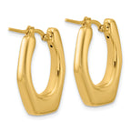 14K Polished Hollow Fancy Hoop Earrings