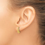 14K Polished J-Hoop Post Earrings
