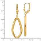 14K Polished Dangle Leverback Earrings