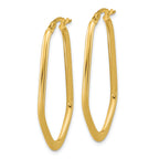 14K Polished Oval Hoop Earrings