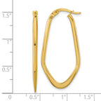14K Polished Oval Hoop Earrings