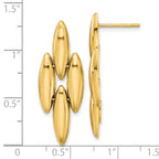 14K Polished Fancy Dangle Post Earrings