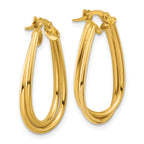 14K Polished Twisted Hoop Earrings
