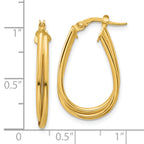 14K Polished Twisted Hoop Earrings
