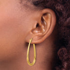 14K Polished Twist Hoop Earrings