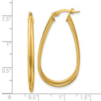 14K Polished Twist Hoop Earrings