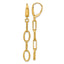 14K Polish/Texture/Dia-cut Fancy Oval Link Dangle Earrings