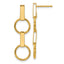 14K Polished and Diamond-cut Circle Dangle Post Earrings
