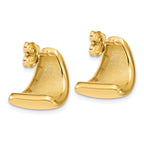 14K Polished Curve Post Earrings